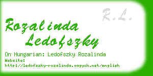 rozalinda ledofszky business card